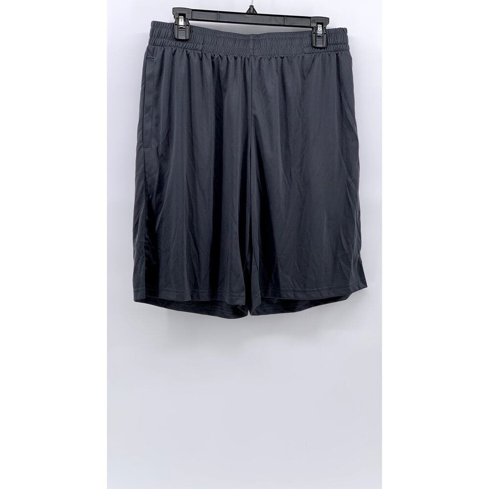 UNBRANDED Men's Gray Pull-On Active Relaxed Fit Basketball Shorts SZ L